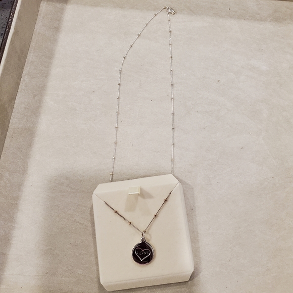 2/$30 Sterling silver "Argento Vivo" Love pendant necklace. - Picture 4 of 10